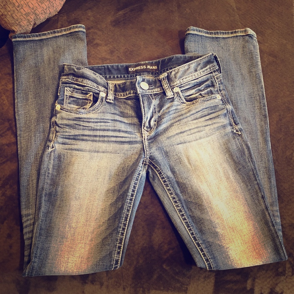 EXPRESS barely boot Stella low rise jeans